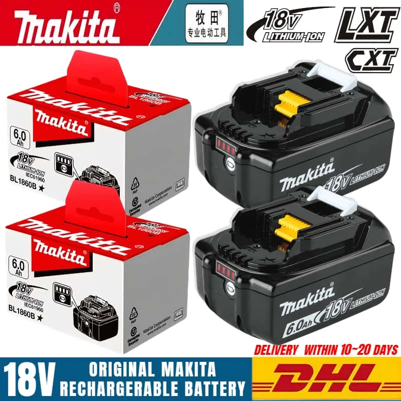 

Makita 18V 6Ah Battery 18650 Lithium Ion Replacement ✅BL1860B BL1860 BL1850 Rechargeable Power Tool Battery DDF486 DF488