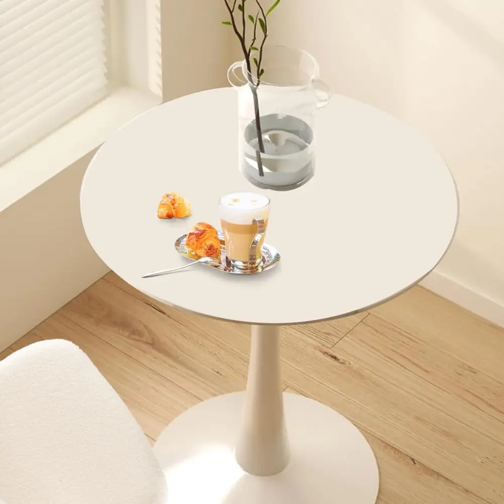 

Round Dining Table, Small Circle Dining Table for 2 Person, Modern 27.5 Tulip Table Kitchen Dinner Small Social Coffee Tables f