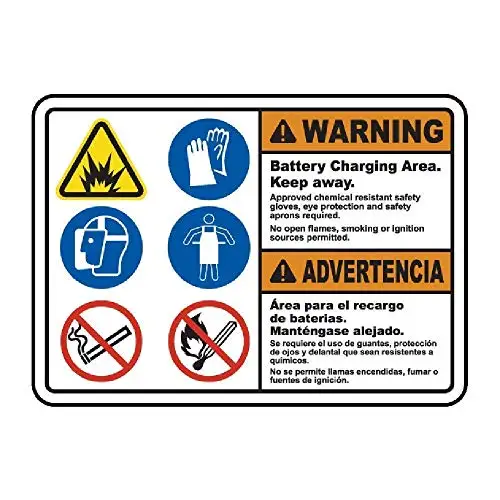 Battery Charging Area Keep Away Wall Poster Tin Sign Vintage BBQ Restaurant Dinner Room Cafe Shop Decor