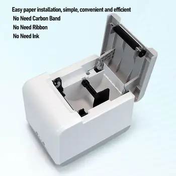 Termotiskárna s USB a Bluetooth, termální štítky, tiskárna účtenek, tiskový stroj, rychlost 100 mm/s pro restaurace, obchod s oblečením 10 nejlepší prodej 100mm termální tiskárna - №1