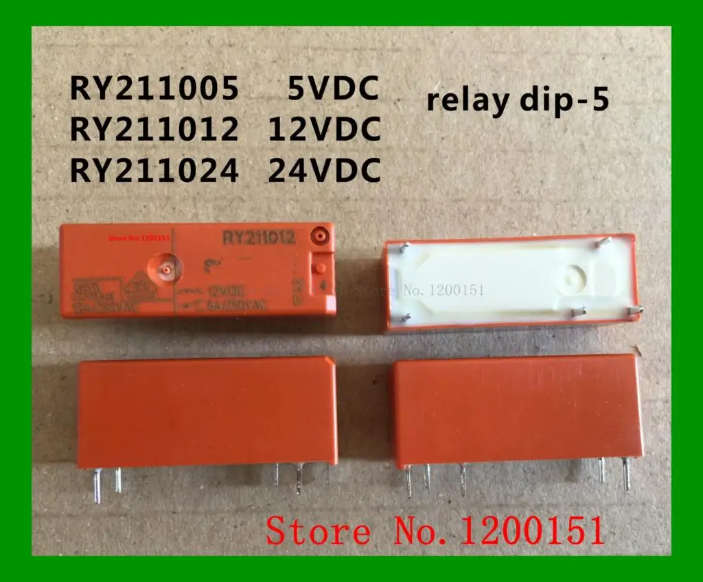 RY211005 5vdc RY211012 12vdc RY211024 24vdc relay dip-5