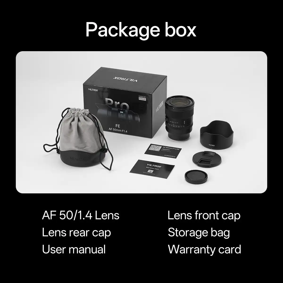 VILTROX AF 50mm F1.4 PRO Full-Frame Large Aperture Prime Camera Lens with HyperVCM motor for Sony E-Mount Camera Metal Design