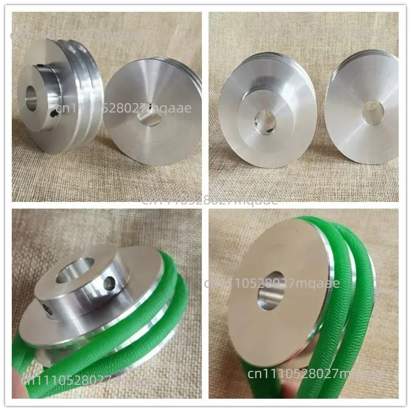 Aluminum Alloy Double Groove Pulley Finishing Motor Drive Wheel V Groove Width 7 Small  Can Be Customized