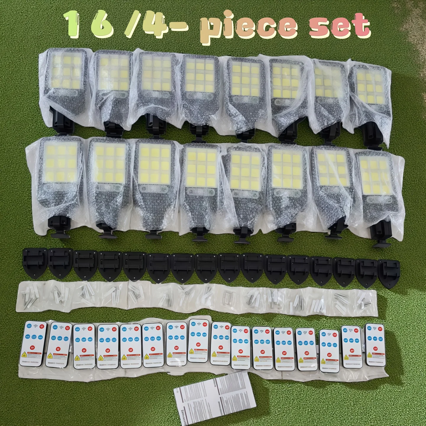 

16-pack Solar-Powered Motion Sensor Lights (Remote Control) - Three Brightness Levels, IP54 Waterproof, Zero Electricity Cost. Perfect for Gardeners/terraces, Christmas/party Lovers, Banish Darkness And Illuminate Your Home.16/4pcs Optional