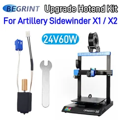For Artillery Sidewinder X2 Hotend Upgrade Sidewinder X1 Hotend Kit 24V 64W Heating Tube Thermistor Nozzle 3D Printer Parts