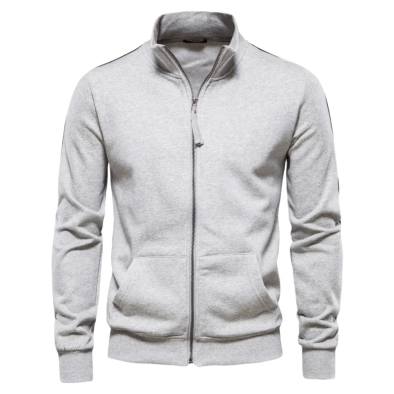 Men's Sweatshirts with Zipper Pockets Thin Solid Color Half Tracksuit Casual Outdoor Hooded Tracksuit Long Sleeves Jacket Coats