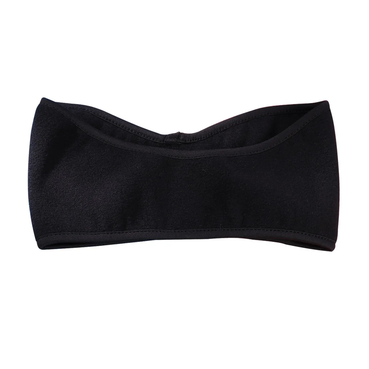 Unisex Black Ear Warmer Headband Winter Thermal Fleece Ski Hair Band Stretch Spandex Lightweight for Cycling Ski Snowboarding