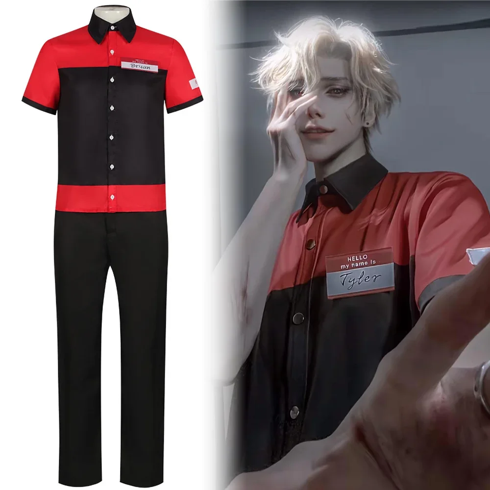 Game Manny's Tyter Bryan Cosplay Costume Adult Men Waiters Uniform Full Set Accessory Suit Halloween Carnival Outfits