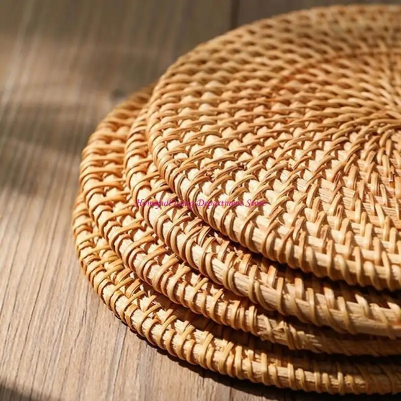 Natural Woven Rattan Cup Mats Small Rattan Cup Mats Unique Produced For Teas Room And Relax Area