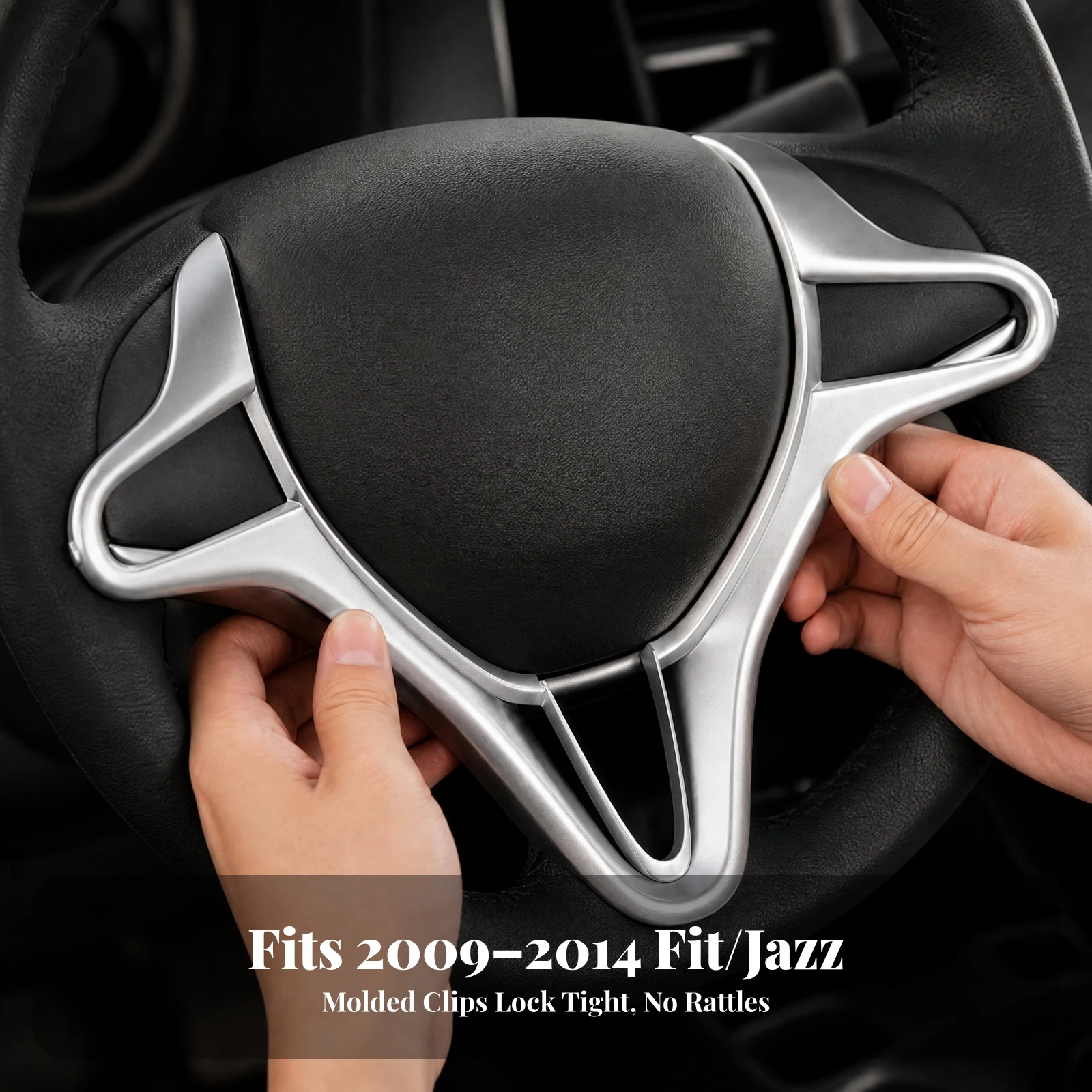 Steering Wheel Trim Frame Vehicle-Specific Steering Wheel Cover Trim Easy to Install Sleek for Car Enthusiasts