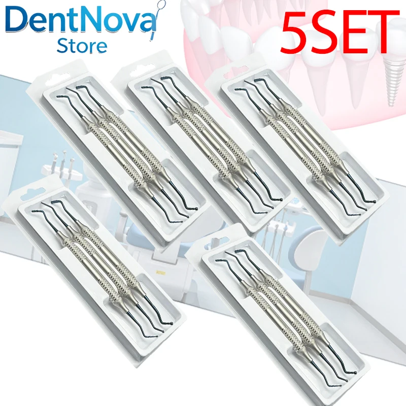 

5set Dental Autoclavable Titanium Spatula Kit Anti-Rust Composite Resin Filling Tool for Dental Lab Use Durable Repair