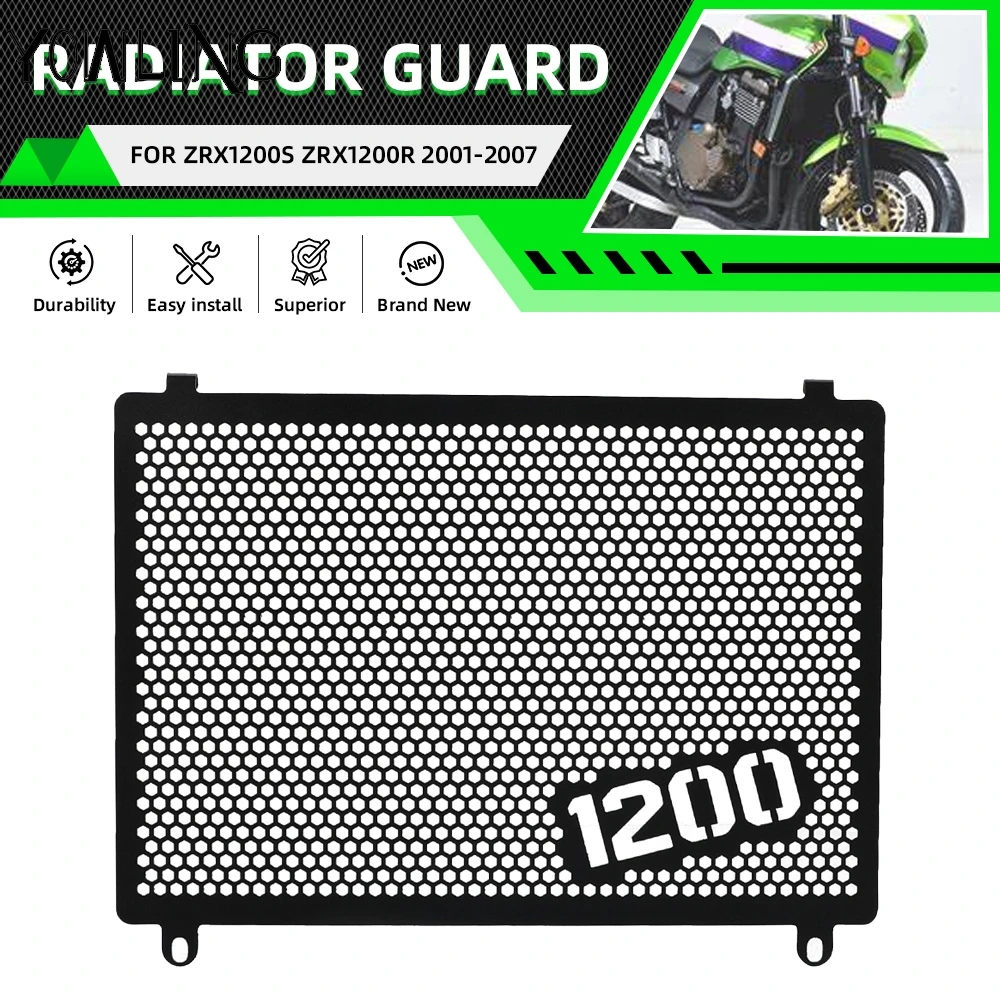 For Kawasaki ZRX1200S ZRX1200R 2001-2002-2003-2004-2005-2006-2007 Motorcycle Accessories Radiator Grille Guard Cover Protector