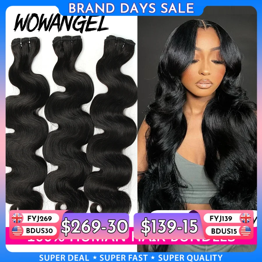 3/4 pieces 28 30 Inch Bundles Virgin Remy Brazilian Hair Body Wave Human Hair Natural Color 100% Silky Hair Wig Extensions