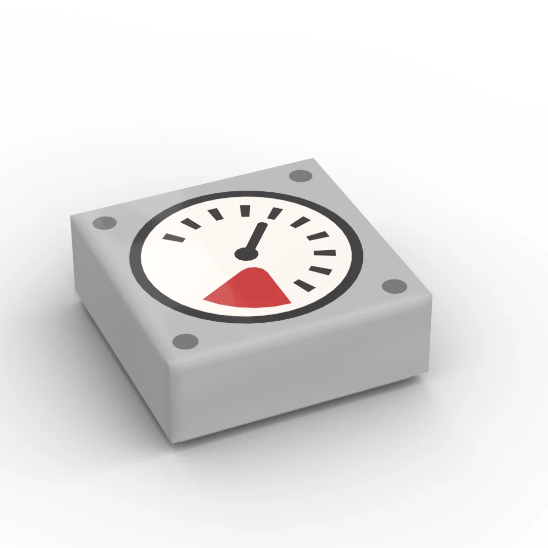 Small particle building block MOC 3070bpr0235 1 * 1 glossy printing instrument panel stopwatch panel spare parts