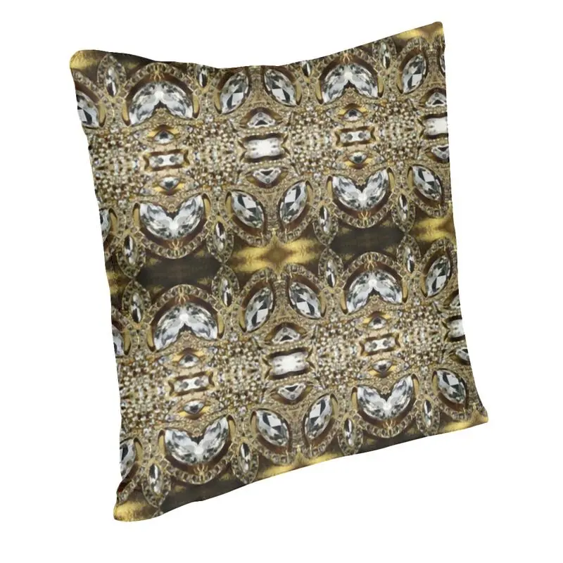 Fashion Silver Diamond Rhinestone Cushion Cover 40x40 cm Diamante Pattern Jewelry Gemstone Crystal Throw Pillow Cases Decor Home