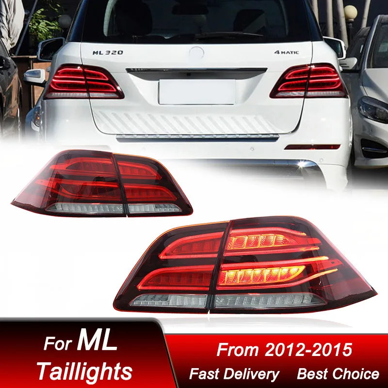 Car Tail Lights For Mercedes-Benz M Class ML W1666 2012-2015 new style full LED Dynamic Turn Signal Light Tail Lamp Assembly