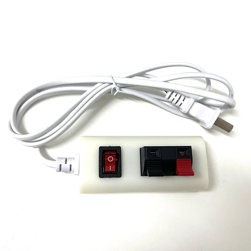 Test Clip for LED Lights Test Terminal with Switch Wire Test Wire Box Holder with Power Cable Connecting Cable