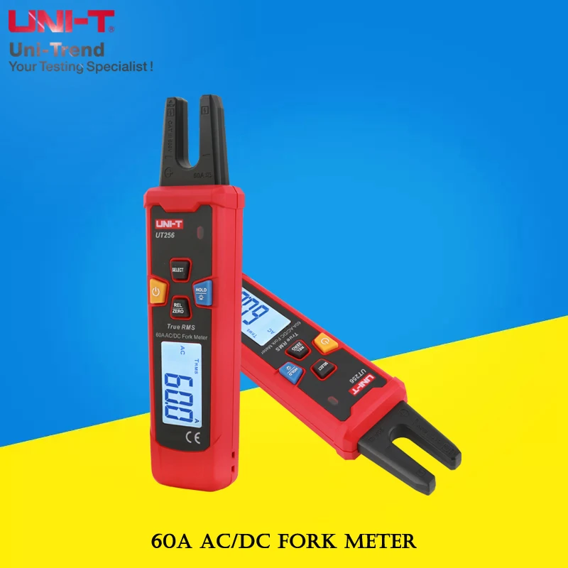 

UNI-T UT256 60A AC/DC True-RMS Fork Meter/Data hold/Zero function/NCV