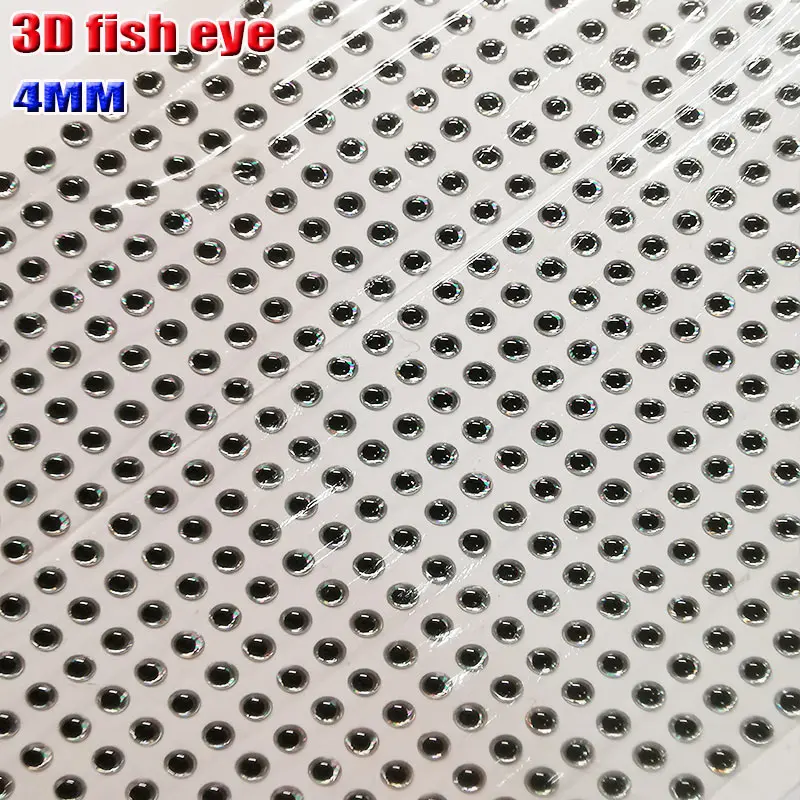 2024NEW 3D fishing lure eyes fly eyes choose size:3MM--16MM quantity:500pcs/lot  realistic artificial fishing eyes color:sliver