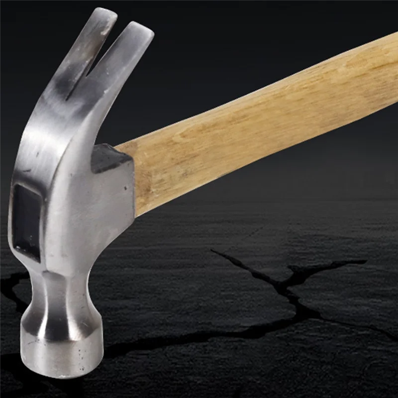 B45C สูงคาร์บอนเหล็ก Claw HAMMER งานไม้ Multi-Function Shock Absorption ไม้ Handle ความทนทานรถในครัวเรือนเครื่องมือ