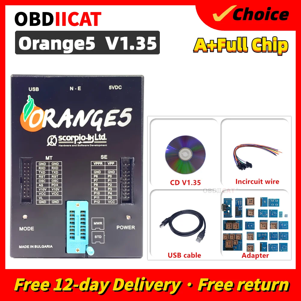 Orange 5 V1.38 Full Activation Super Pro Orange5 V1.38 New Professional Programming  With Full Adapter ECU Programmer Car Tools