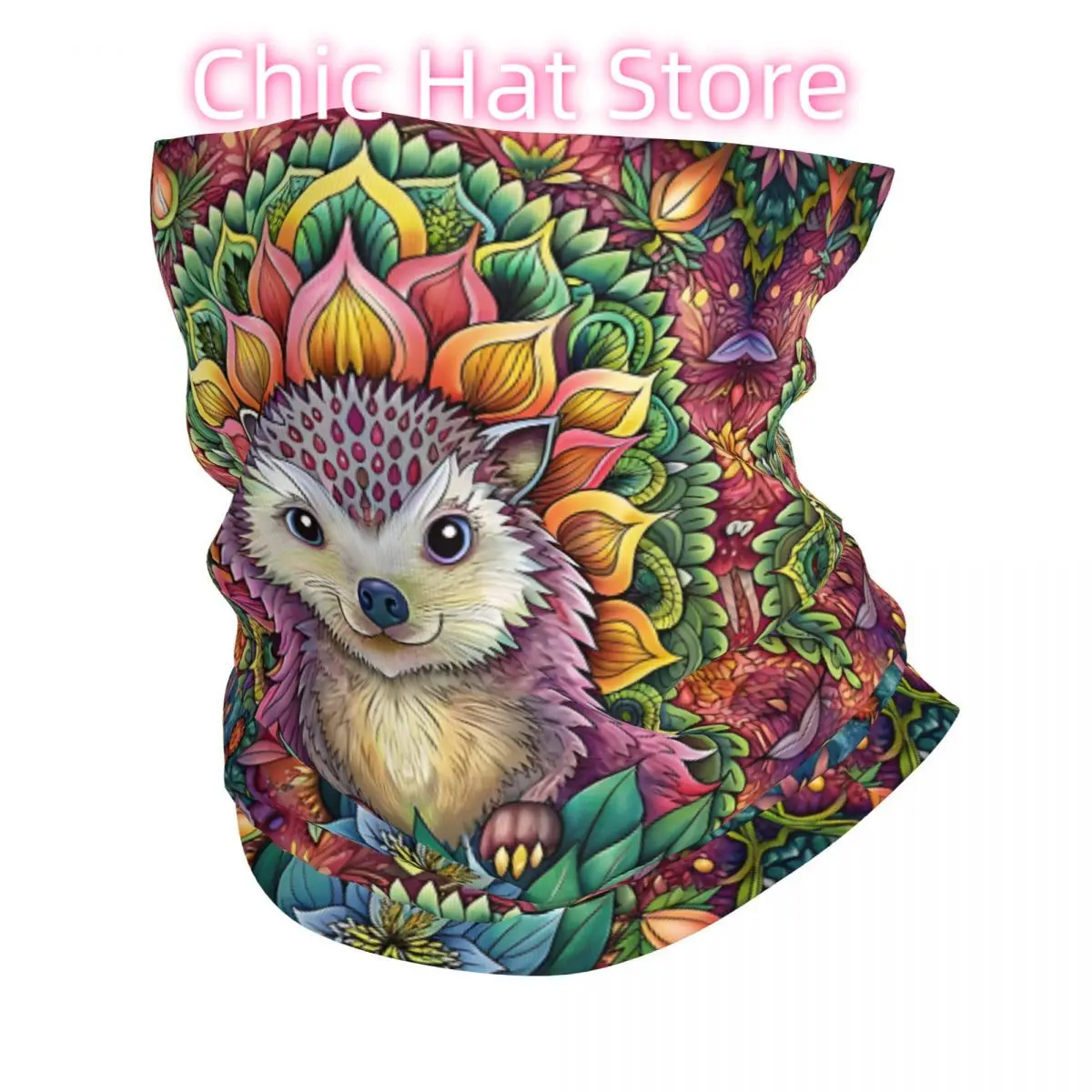 

Hedgehog Mandala Headband Neck Warmer Men Ski Running Tube Scarf Medical Nurse Face Bandana Gaiter