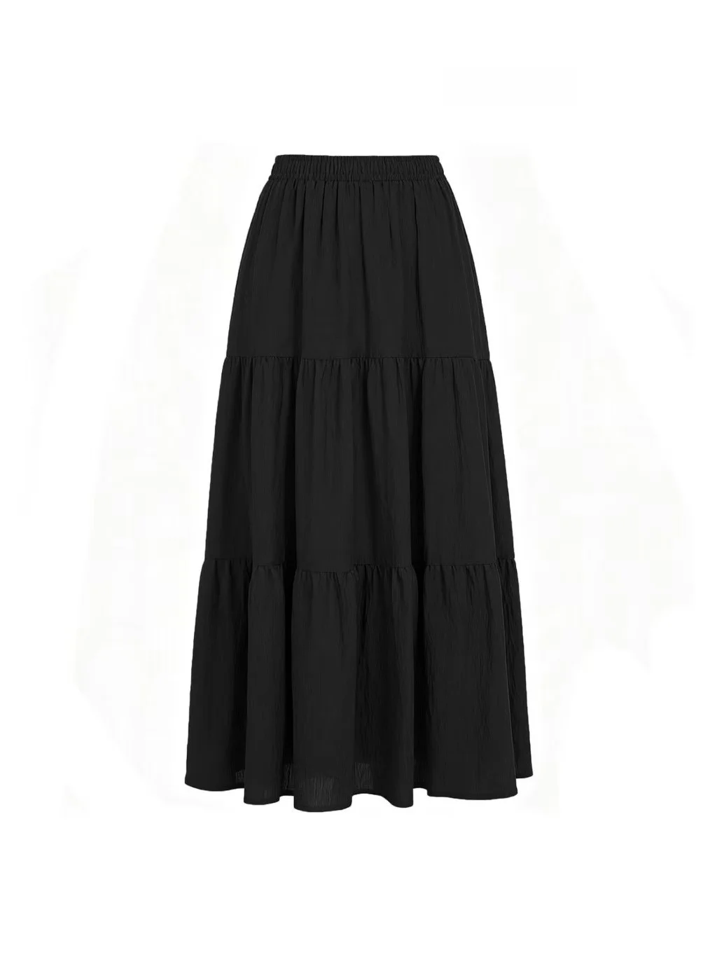 ارتفاع الخصر الربط تنورة عادية Faionable ألياف البوليستر ألف خط تنورة مرونة الخصر السيدات تنورة الخريف الموسم