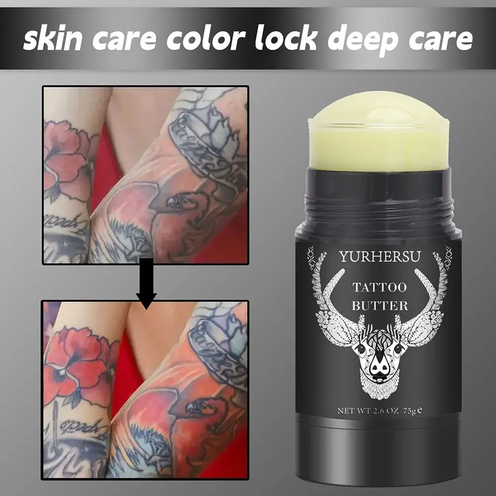 Tattoo Cream Stick For Moisturizer Brightener, Tattoo Aftercare Butter Lotion Tattoo Balm Old & New Tattoo Care Cream Stick R4W7