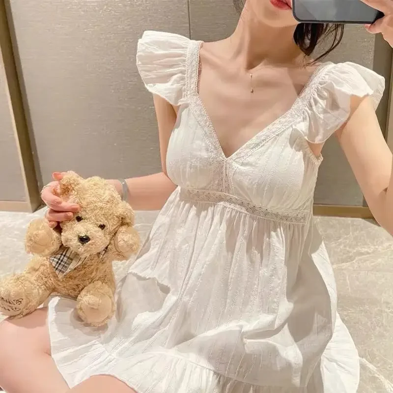 

Pajama Sets Women Thin Sleepwear Chic Summer Cute Girlish Ulzzang Sexy Korean Female Popular Casual Aesthetic Basic CY25