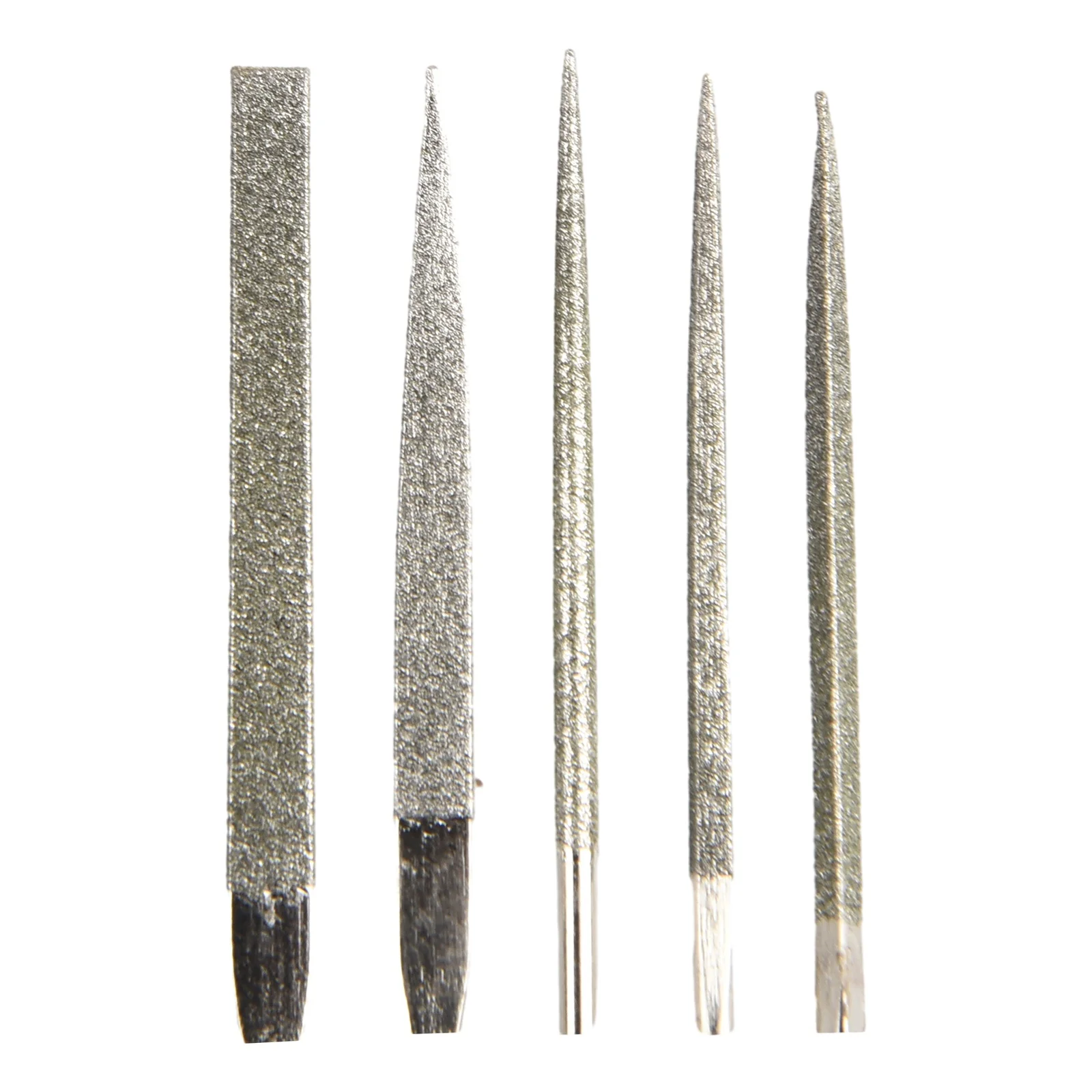 5Pcs Small Diamond Files Needle File Set Pocket Diamond Files Deburring For Woodworking Jewels Models Stone DIY Grinding 2×100mm