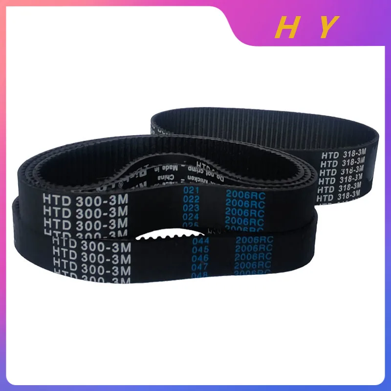 HTD 3M Closed Loop Rubber Timing Belt Length 597 600 603 606 609 612 615 621 624 627 630mm Width 6/10/15/20mm 3M-600 3M-624