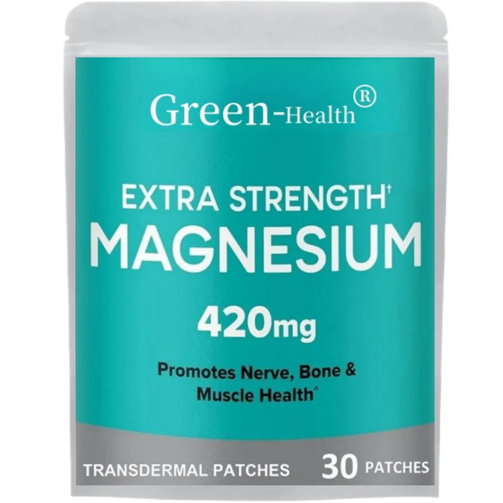 Magnesium Transdermal Patches Extra Strength, Bone and Muscle Health-30 Patches One Month Supply