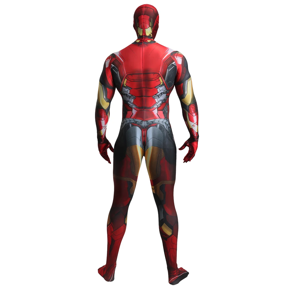 Homem De Ferro Superhero Cosplay Traje, Bodysuits Spandex, Zentai Suit, Roupas Halloween, Impresso 3D, Homem De Ferro