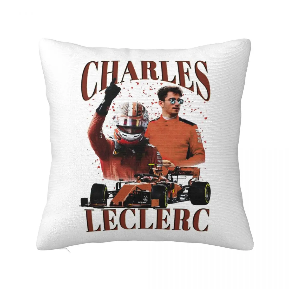 Charles Leclerc Victory Square Pillow Cases Cushion Cover Funny Decorative Pillowcase for Seat 40*40cm