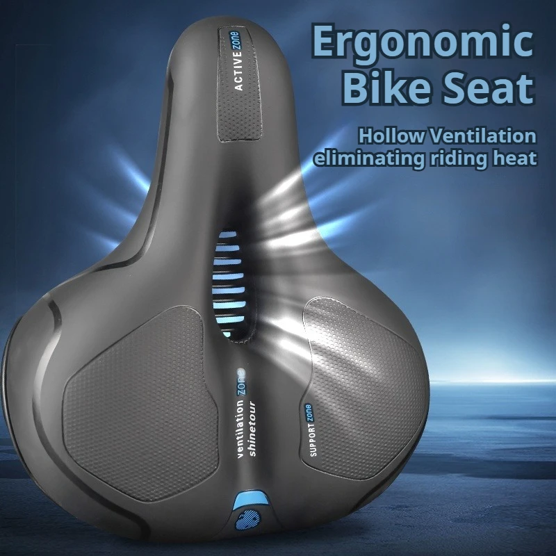 

Эргономичное велосипедное сиденье, двойное амортизирующее и полая вентиляция, ультрамягкое удобное нескользящее водонепроницаемое велосипедное седло