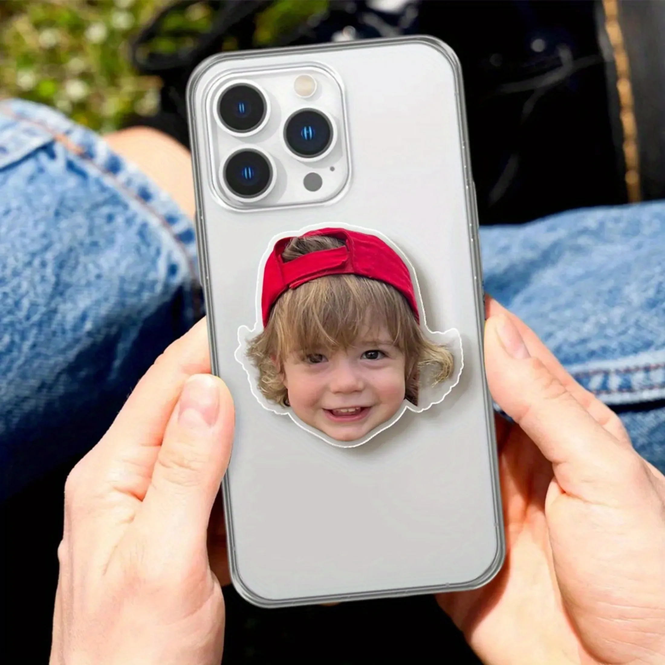 Dual Phone Holder - Custom Baby Photo Phone Holder| Retractable