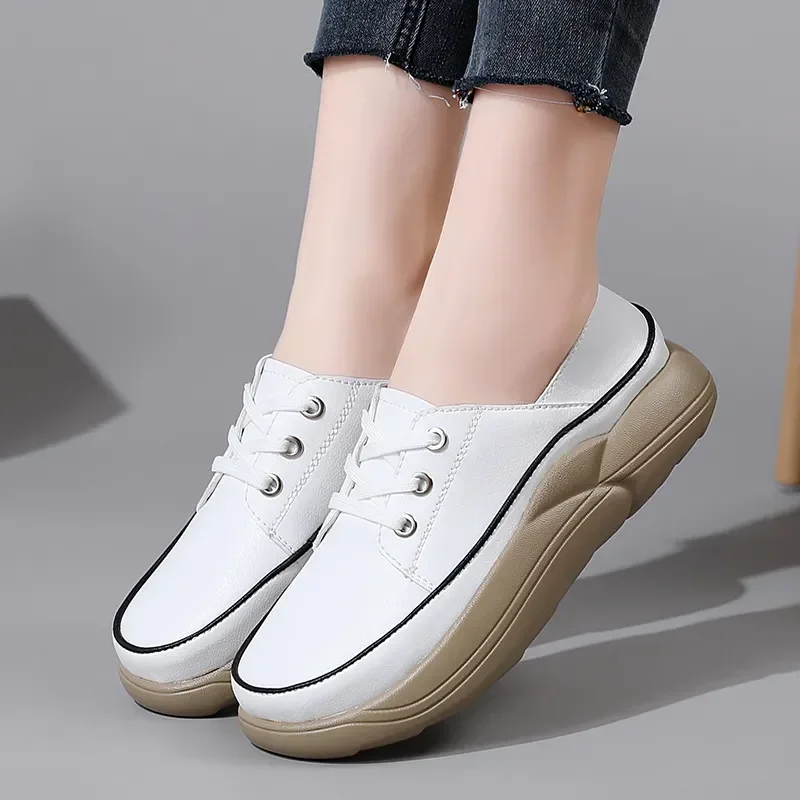 Women Shoes Flats Leather Sneakers Women 2024 Comfortable Female Casual Walking Footwear Fashion Large Size Loafers Shoes Women