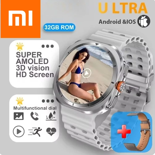 

Xiaomi New Watch 7 Ultra Smart Watch Мужчины 32 ГБ Память 3D Видео Дисплей Спортивные SmartWatch GPS NFC Компас Умные часы с кислородом в крови
