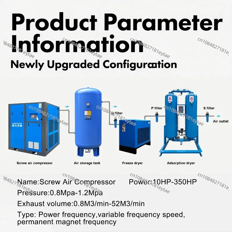 High Quality 8 Bar 10 Bar 220V 380V Screw Air Compressor Spot