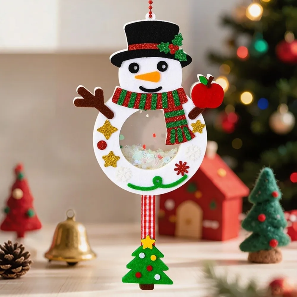 Christmas Wreath DIY Christmas Pendant Elk Santa Claus Xmas Non-Woven Charms Snowman Christmas Tree
