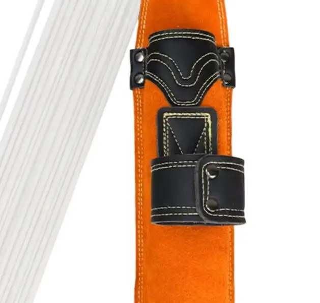 Cowhide Leather Welding Rod Organizer Bag Flame Resistant Electrode Holder Belt Pouch  Storage Tool Accessories