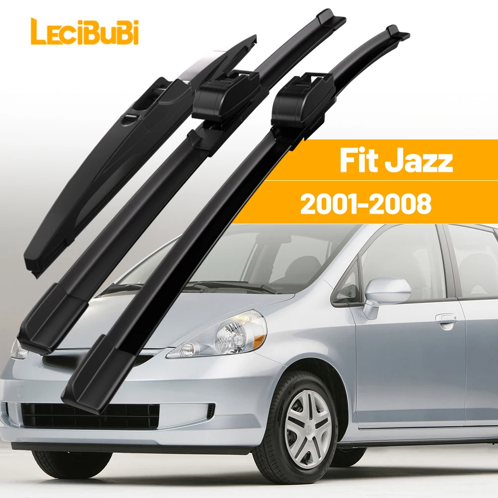 Für Honda Fit Jazz 2001-2008 1set Vorne und Hinten Scheibenwischerblätter Scheibenwischer 2002 2003 2004 2005 2006 Zubehör