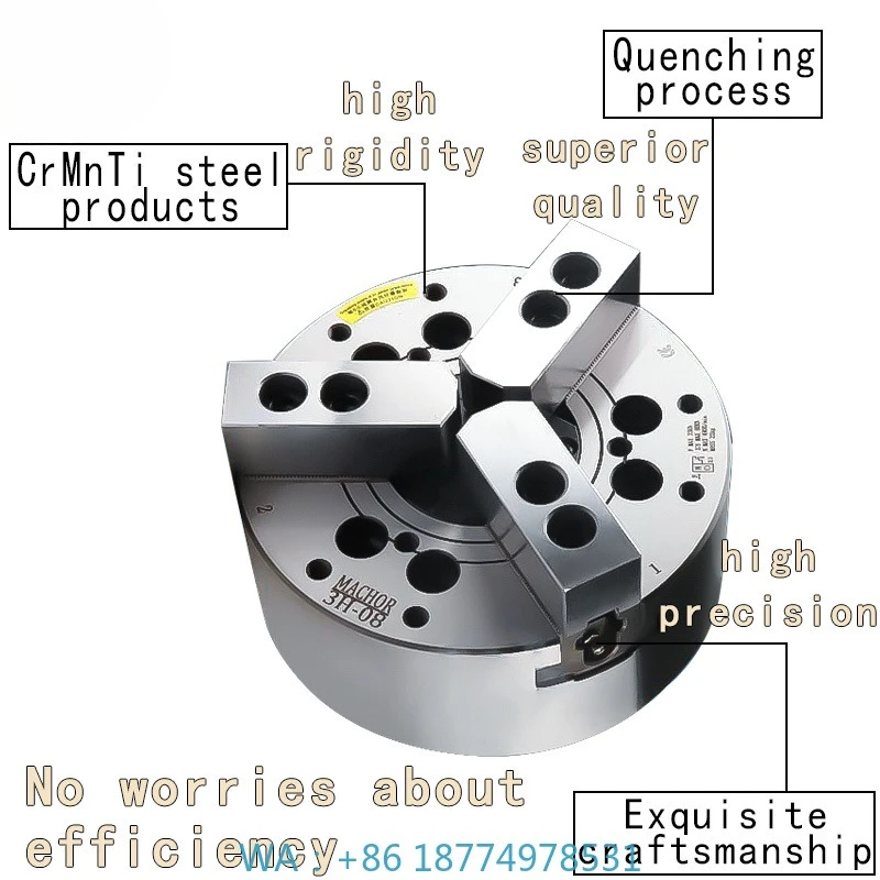 Chuck Lathe Machine Chuck for Stainless Steel Milling DrillingOEM Three Jaw Hollow Chuck Cnc Hydraulic 8 Inch Power