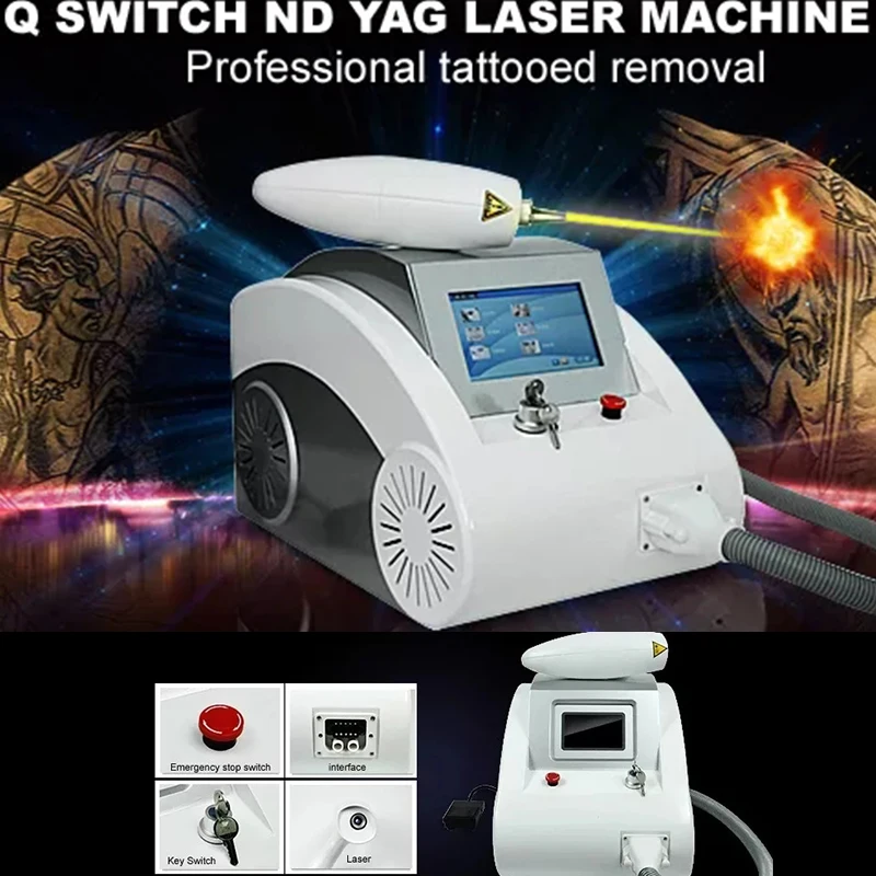 2024New Q switched and yag 1320 1064 532nm  tattoo removal machine for peeling carbon and pigmentation