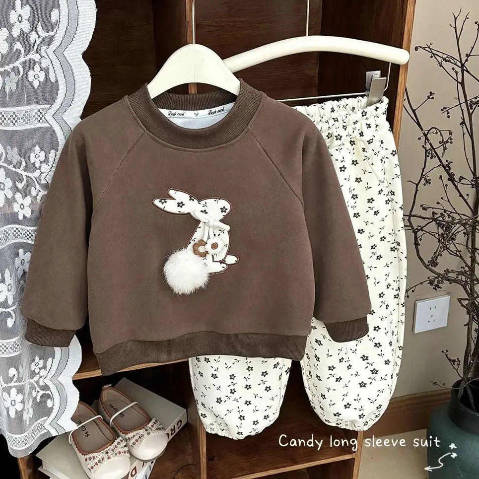 

Autumn Winter Fashion Daily Children Girl Long Sleeve Cartoon Sweatshirt For Kids Casual Comfortable Sportswear Toddler Pullover