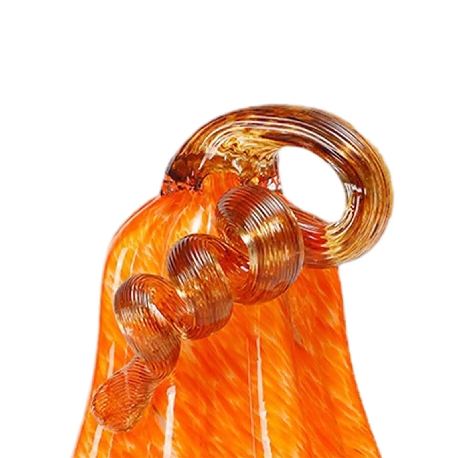 Glass Pumpkin Decoration, Fall Pumpkin Ornament, Artwork, Pumpkin Figurine for Living Room, Bedroom,