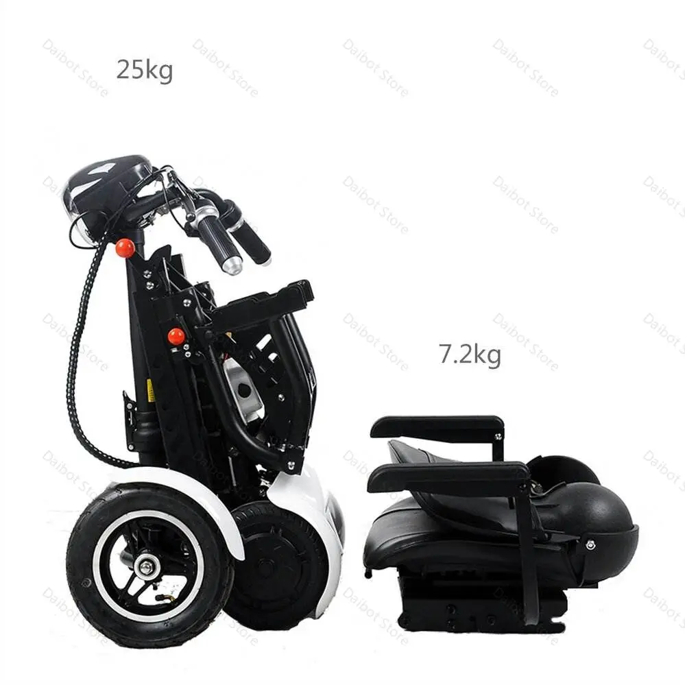 EU Stock 4 Wheel Folding Electric Scooter For Disabled Double Motor 250W 36V Foldable Travel Mobility Scooter Adult With Reverse