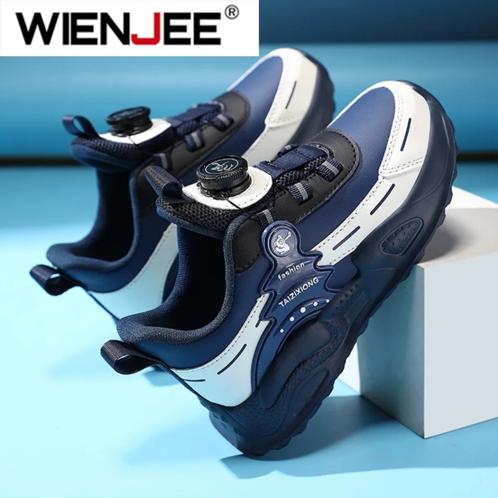 الأولاد المضادة للانزلاق مقاوم للماء الجلود احذية الجري الرياضة في الهواء الطلق أحذية مشي الراحة الاطفال أحذية رياضية لخريف شتاء 5-16 سنة #3