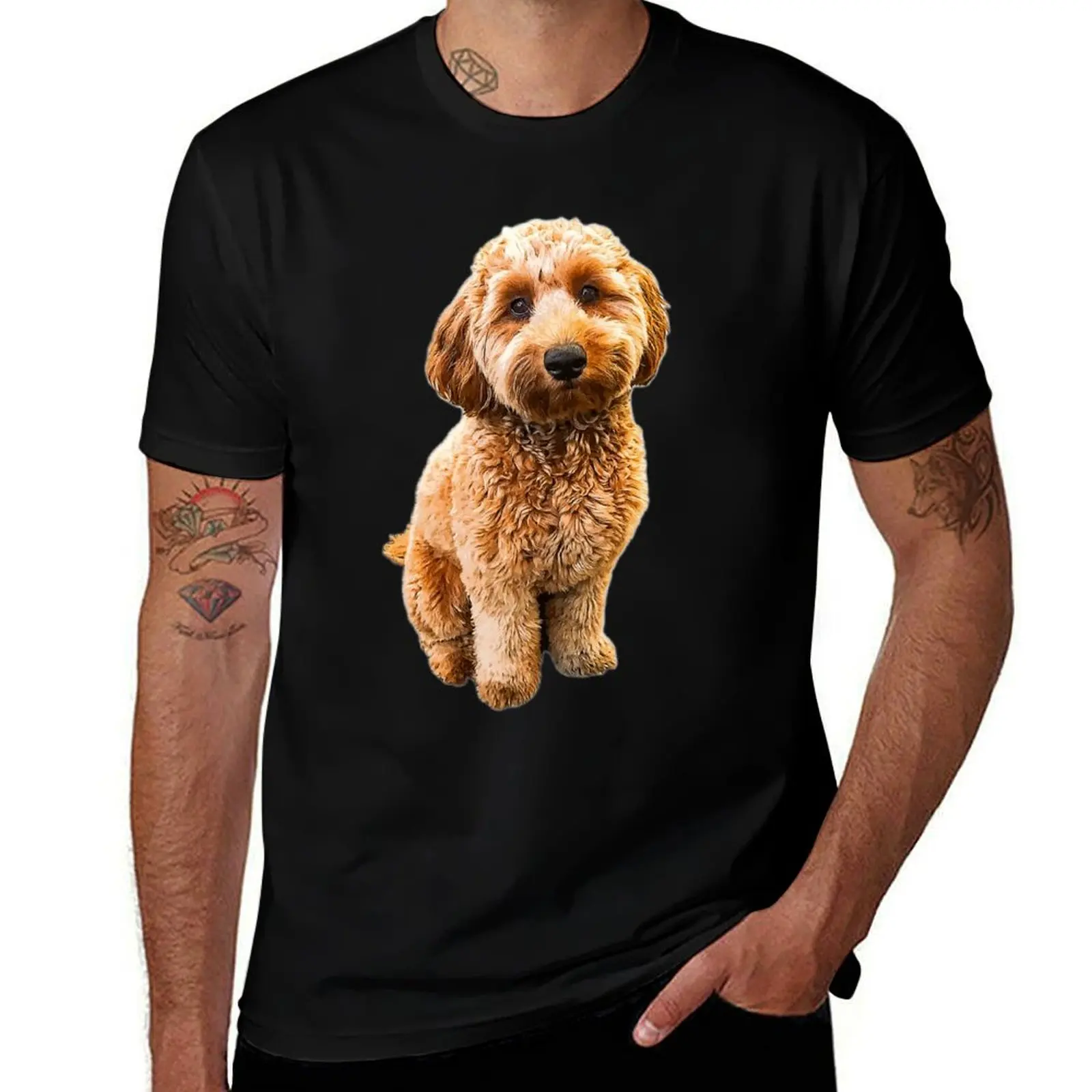 Camiseta con diseño de cachorro Goldendoodle, mezcla de Labradoodle y Poodle, camiseta con temática de Halloween