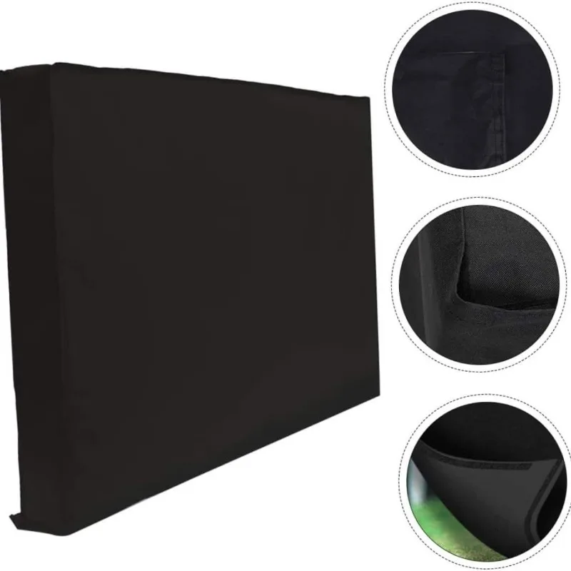22 To 70 Inches Outdoor Waterproof TV Cover 600D Oxford Fabric Weatherproof Dust-proof Fits For Outside Flat Screen TV
